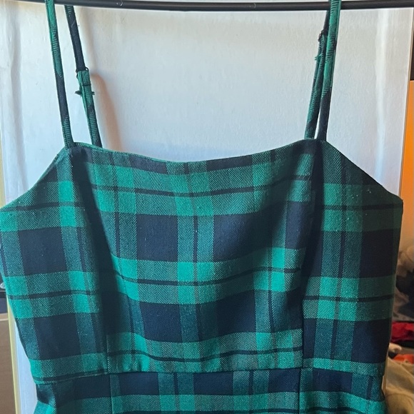 green plaid dress forever 21 Green Flannel Plaid Tatum Mini Dress Medium main image 0